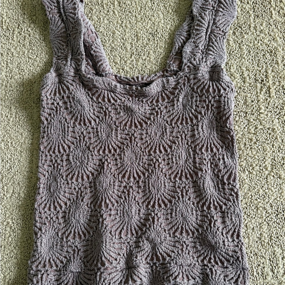 Free People Brown Stretch Tank